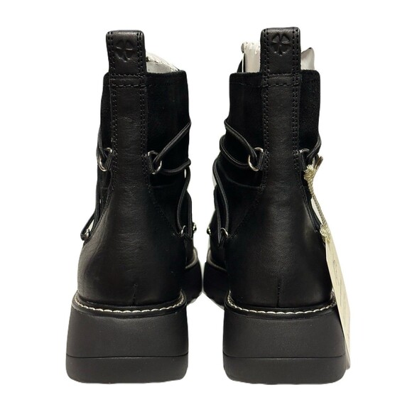 NEW Lucky Brand Womens Size 6.5 Caelia Pull On Black Suede Lug Sole Winter Boots - Picture 8 of 9